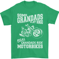 Some Grandad's Play Bingo Real Grandads Ride Motorbikes Mens T-Shirt Cotton Gildan Irish Green