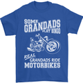 Some Grandad's Play Bingo Real Grandads Ride Motorbikes Mens T-Shirt Cotton Gildan Royal Blue