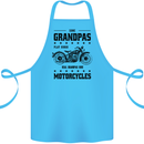 Some Grandpas Funny Biker Motorbike Bike Cotton Apron 100% Organic Turquoise