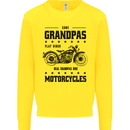 Some Grandpas Funny Biker Motorbike Bike Kids Sweatshirt Jumper Yellow