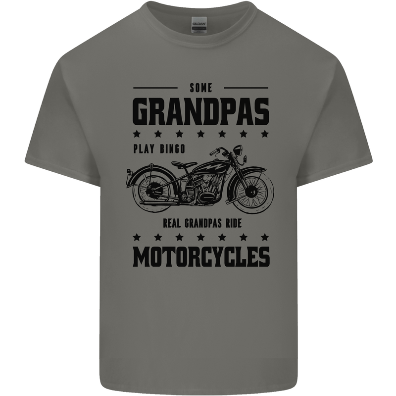 Some Grandpas Funny Biker Motorbike Bike Mens Cotton T-Shirt Tee Top Charcoal