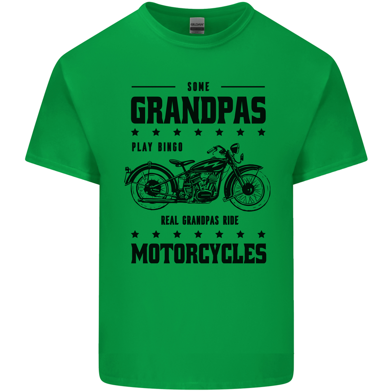 Some Grandpas Funny Biker Motorbike Bike Mens Cotton T-Shirt Tee Top Irish Green