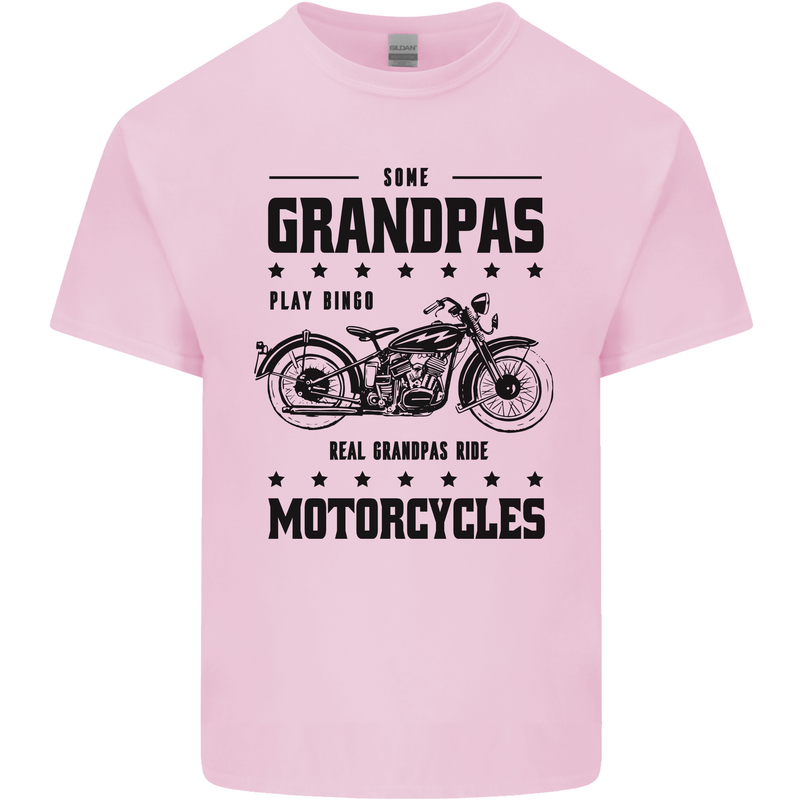 Some Grandpas Funny Biker Motorbike Bike Mens Cotton T-Shirt Tee Top Light Pink