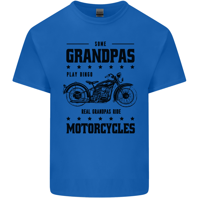 Some Grandpas Funny Biker Motorbike Bike Mens Cotton T-Shirt Tee Top Royal Blue