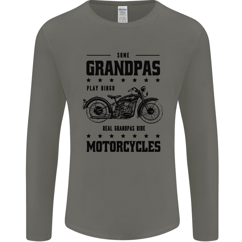 Some Grandpas Funny Biker Motorbike Bike Mens Long Sleeve T-Shirt Charcoal