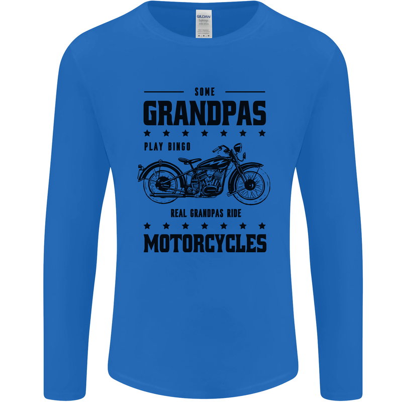 Some Grandpas Funny Biker Motorbike Bike Mens Long Sleeve T-Shirt Royal Blue