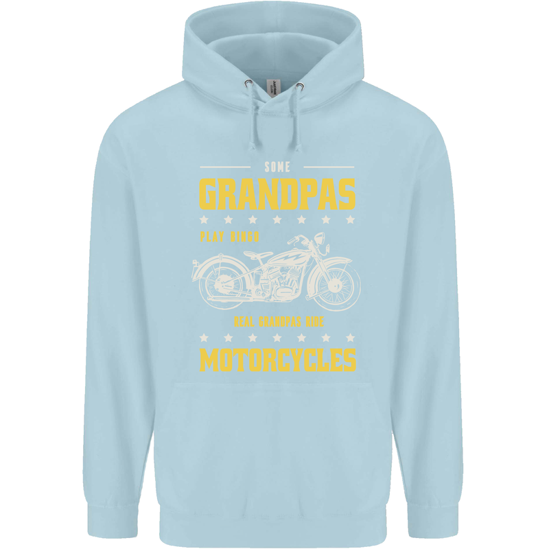 Some Grandpas Funny Biker Motorcycle Bike Childrens Kids Hoodie Light Blue