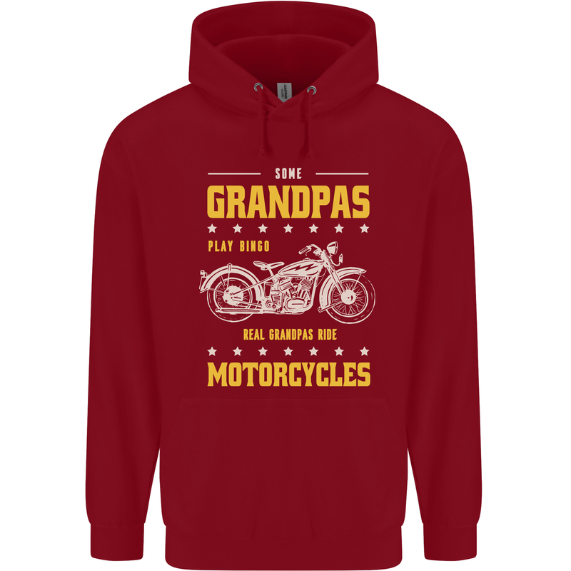 Some Grandpas Funny Biker Motorcycle Bike Childrens Kids Hoodie Red