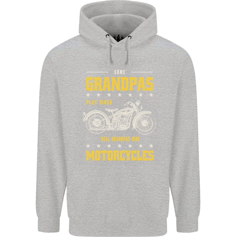 Some Grandpas Funny Biker Motorcycle Bike Childrens Kids Hoodie Sports Grey