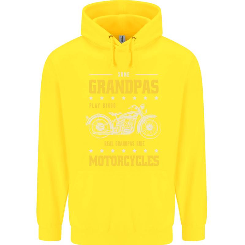 Some Grandpas Funny Biker Motorcycle Bike Childrens Kids Hoodie Yellow