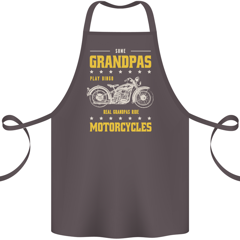 Some Grandpas Funny Biker Motorcycle Bike Cotton Apron 100% Organic Dark Grey