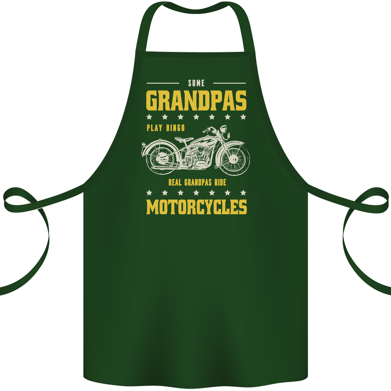 Some Grandpas Funny Biker Motorcycle Bike Cotton Apron 100% Organic Forest Green