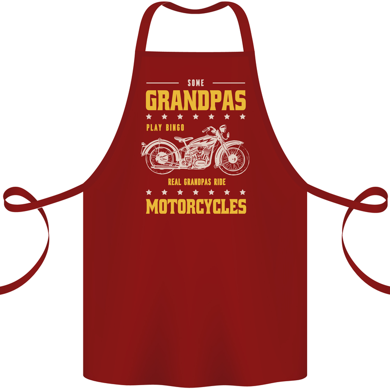 Some Grandpas Funny Biker Motorcycle Bike Cotton Apron 100% Organic Maroon