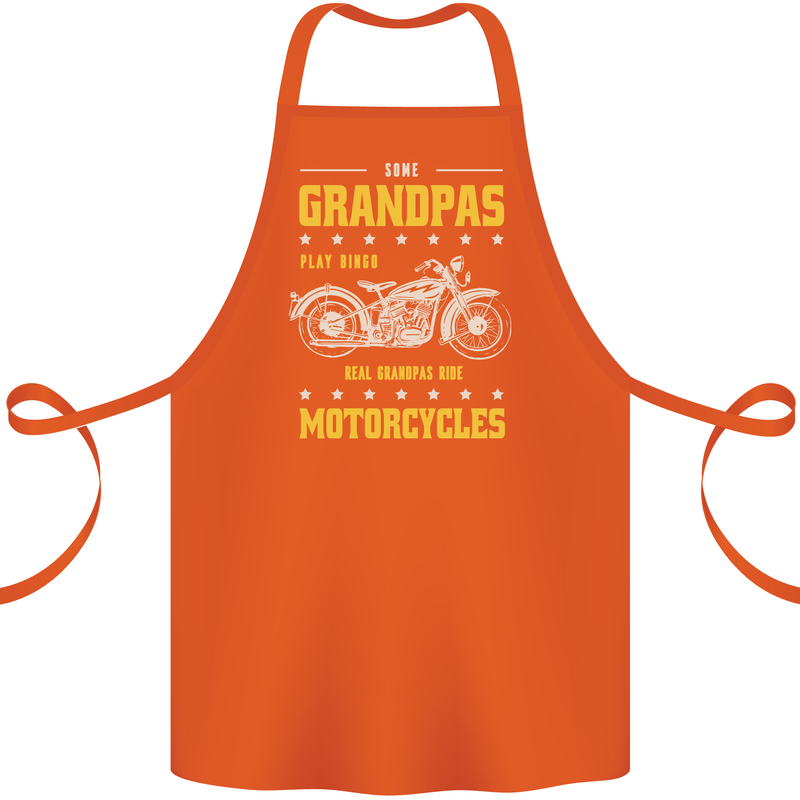 Some Grandpas Funny Biker Motorcycle Bike Cotton Apron 100% Organic Orange
