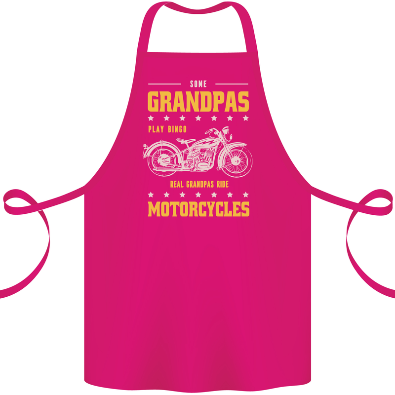 Some Grandpas Funny Biker Motorcycle Bike Cotton Apron 100% Organic Pink
