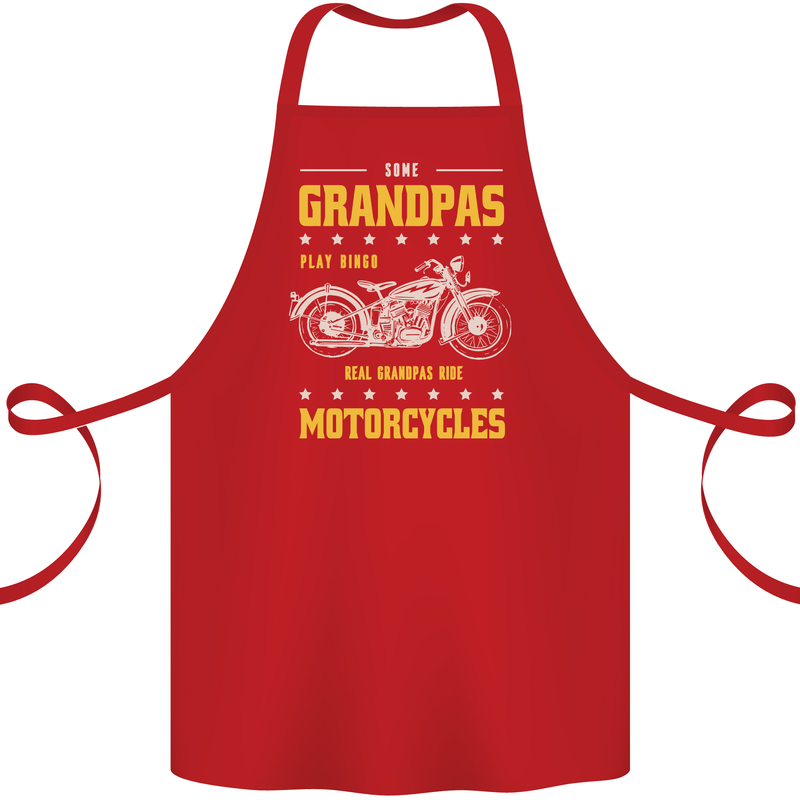 Some Grandpas Funny Biker Motorcycle Bike Cotton Apron 100% Organic Red