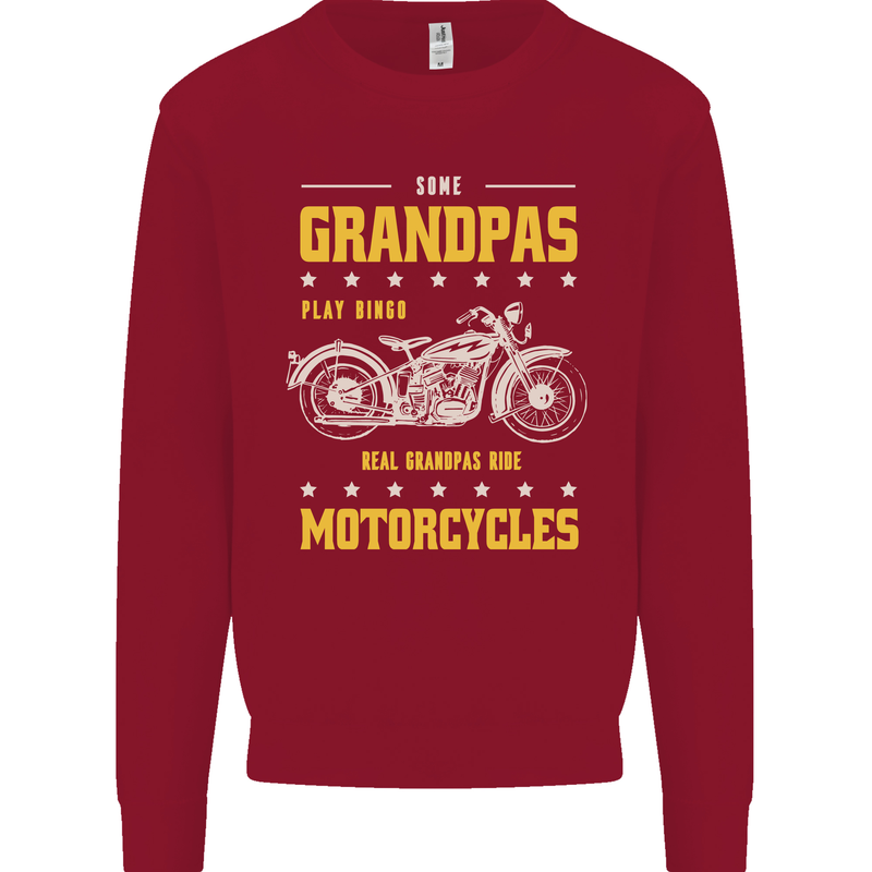 Some Grandpas Funny Biker Motorcycle Bike Kids Sweatshirt Jumper Red