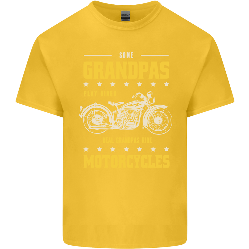 Some Grandpas Funny Biker Motorcycle Bike Kids T-Shirt Childrens Yellow