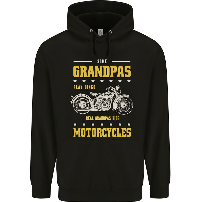 Some Grandpas Funny Biker Motorcycle Bike Mens 80% Cotton Hoodie Black