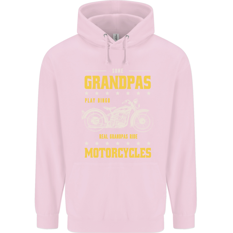 Some Grandpas Funny Biker Motorcycle Bike Mens 80% Cotton Hoodie Light Pink
