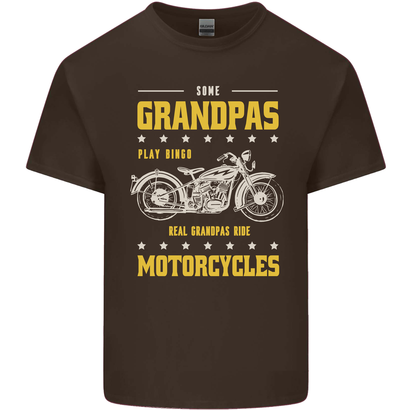 Some Grandpas Funny Biker Motorcycle Bike Mens Cotton T-Shirt Tee Top Dark Chocolate