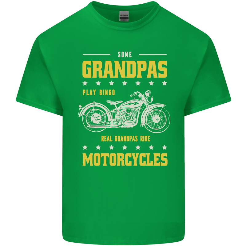 Some Grandpas Funny Biker Motorcycle Bike Mens Cotton T-Shirt Tee Top Irish Green