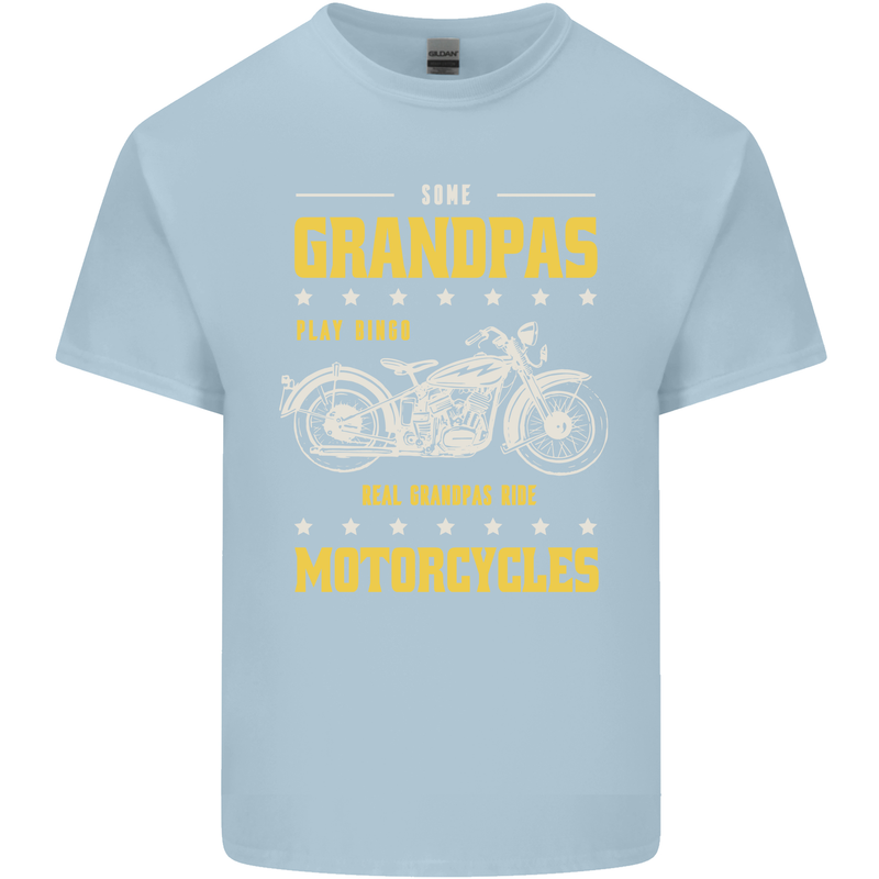 Some Grandpas Funny Biker Motorcycle Bike Mens Cotton T-Shirt Tee Top Light Blue