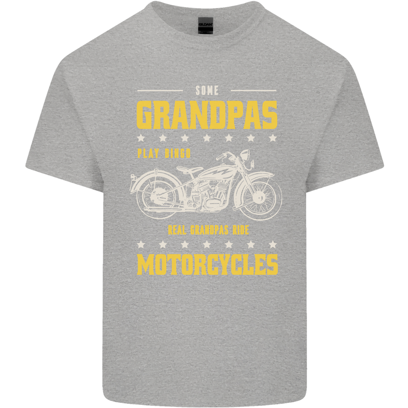 Some Grandpas Funny Biker Motorcycle Bike Mens Cotton T-Shirt Tee Top Sports Grey