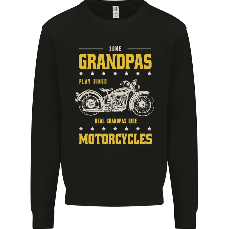 Some Grandpas Funny Biker Motorcycle Bike Mens Sweatshirt Jumper Black