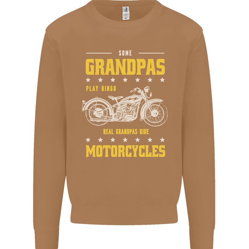 Some Grandpas Funny Biker Motorcycle Bike Mens Sweatshirt Jumper Caramel Latte