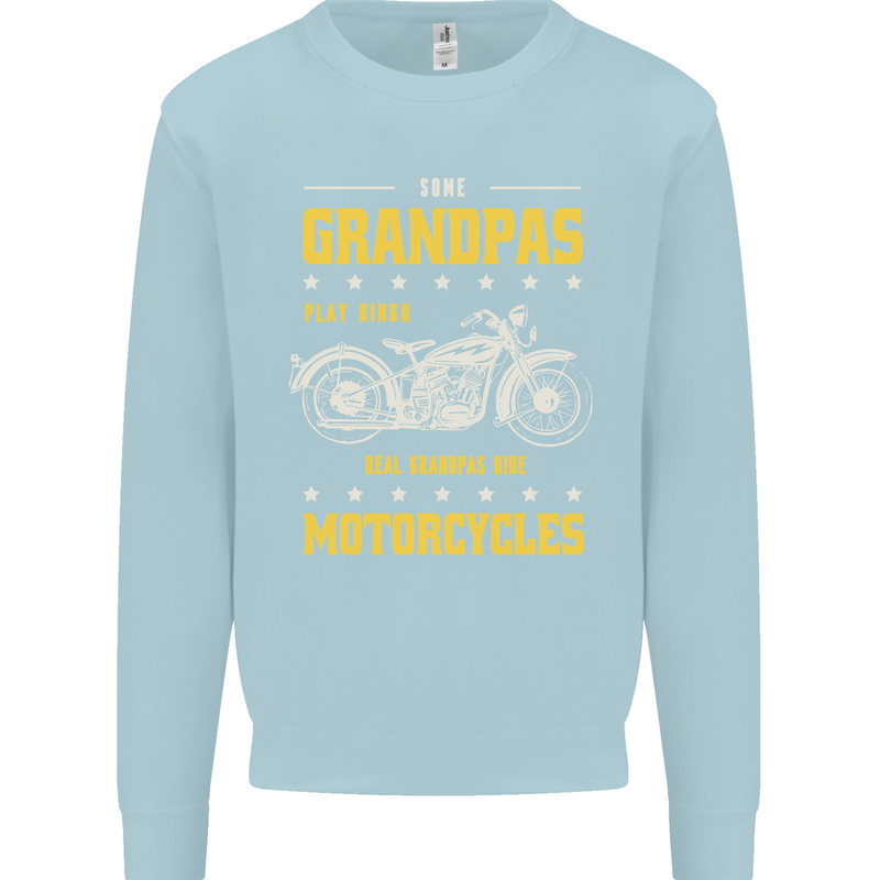Some Grandpas Funny Biker Motorcycle Bike Mens Sweatshirt Jumper Light Blue