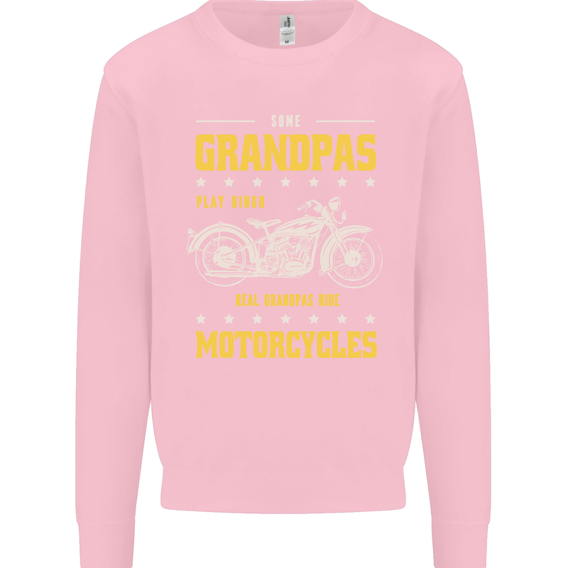 Some Grandpas Funny Biker Motorcycle Bike Mens Sweatshirt Jumper Light Pink