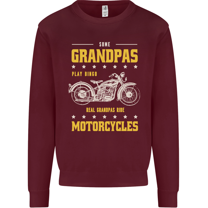 Some Grandpas Funny Biker Motorcycle Bike Mens Sweatshirt Jumper Maroon