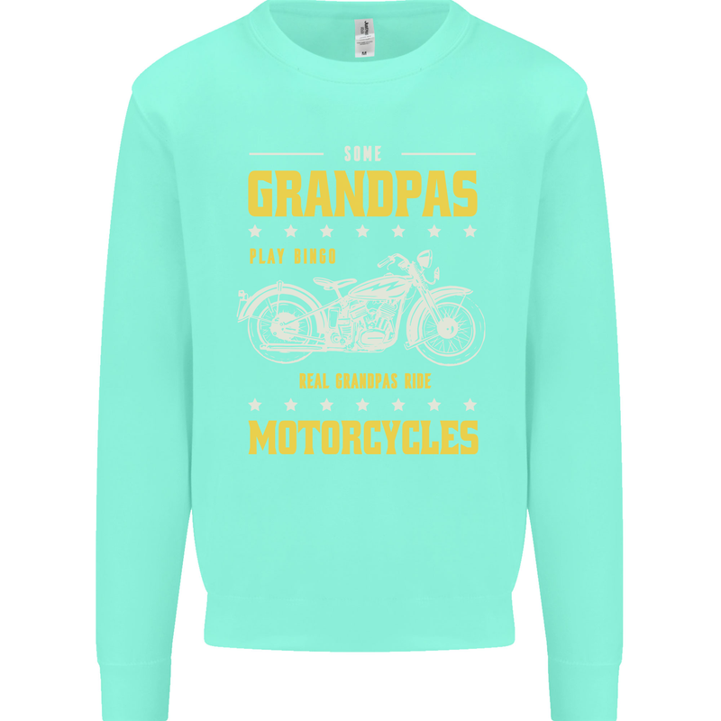 Some Grandpas Funny Biker Motorcycle Bike Mens Sweatshirt Jumper Peppermint