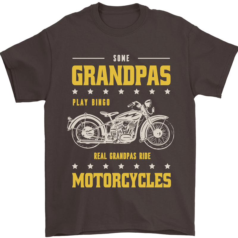 Some Grandpas Funny Biker Motorcycle Bike Mens T-Shirt 100% Cotton Dark Chocolate