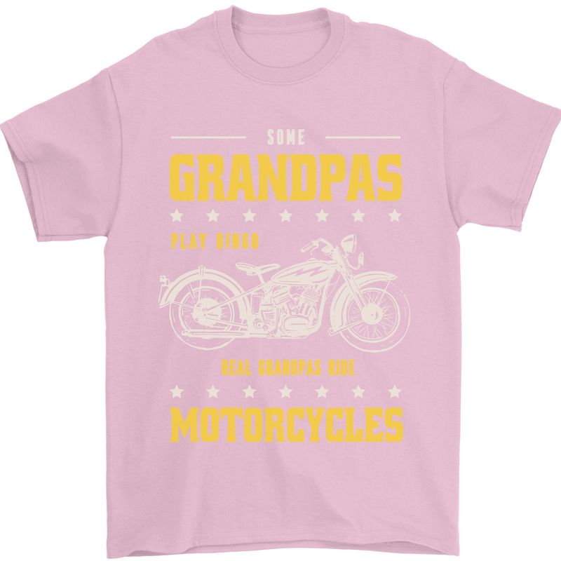 Some Grandpas Funny Biker Motorcycle Bike Mens T-Shirt 100% Cotton Light Pink