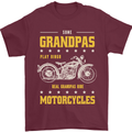 Some Grandpas Funny Biker Motorcycle Bike Mens T-Shirt 100% Cotton Maroon