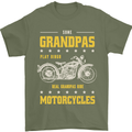 Some Grandpas Funny Biker Motorcycle Bike Mens T-Shirt 100% Cotton Military Green