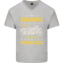 Some Grandpas Funny Biker Motorcycle Bike Mens V-Neck Cotton T-Shirt Sports Grey