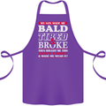 Son Made Me Bald Tired & Broke Father's Day Cotton Apron 100% Organic Purple