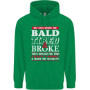 Son Made Me Bald Tired & Broke Father's Day Mens 80% Cotton Hoodie Irish Green