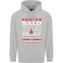 Son Made Me Bald Tired & Broke Father's Day Mens 80% Cotton Hoodie Sports Grey