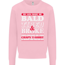 Son Made Me Bald Tired & Broke Father's Day Mens Sweatshirt Jumper Light Pink