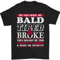 Son Made Me Bald Tired & Broke Father's Day Mens T-Shirt Cotton Gildan Black