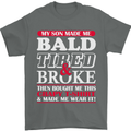 Son Made Me Bald Tired & Broke Father's Day Mens T-Shirt Cotton Gildan Charcoal