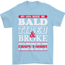 Son Made Me Bald Tired & Broke Father's Day Mens T-Shirt Cotton Gildan Light Blue
