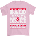 Son Made Me Bald Tired & Broke Father's Day Mens T-Shirt Cotton Gildan Light Pink