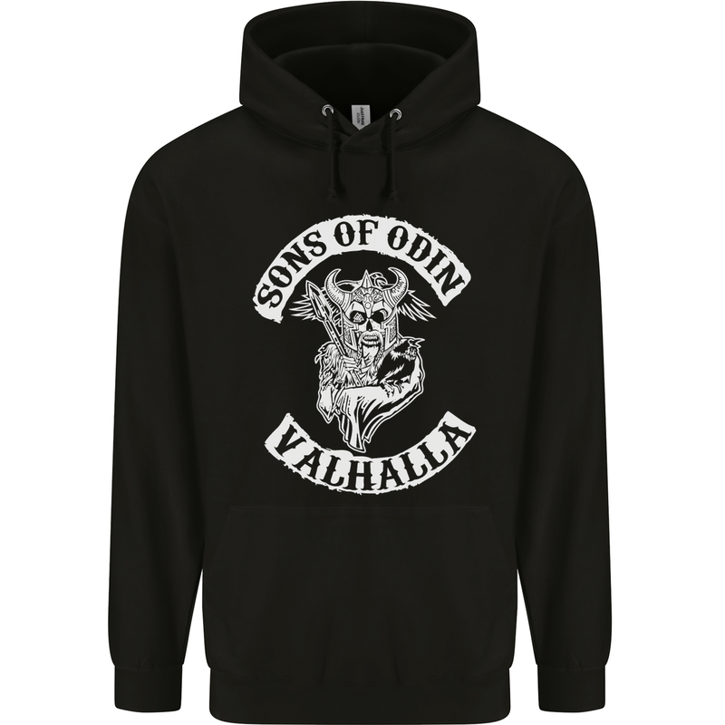 Son of Odin Valhalla Viking Norse Mythology Childrens Kids Hoodie Black