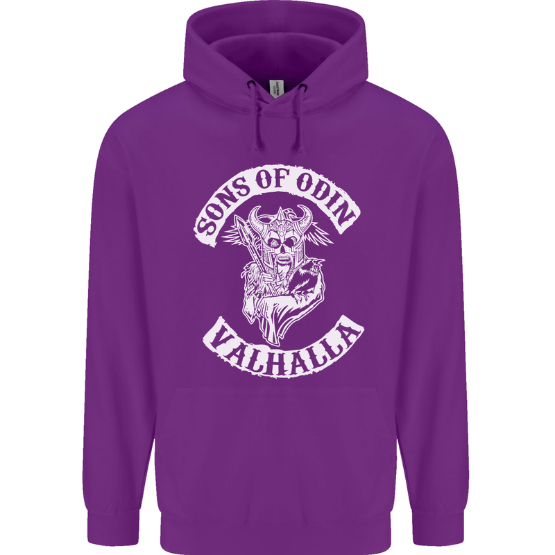 Son of Odin Valhalla Viking Norse Mythology Childrens Kids Hoodie Purple