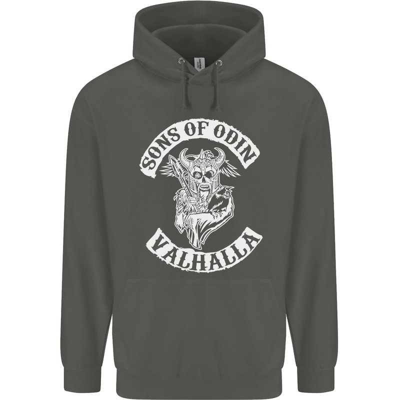 Son of Odin Valhalla Viking Norse Mythology Childrens Kids Hoodie Storm Grey